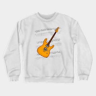 Guitar Tab Electric Guitarist Music Notation Musician (Orange) Crewneck Sweatshirt